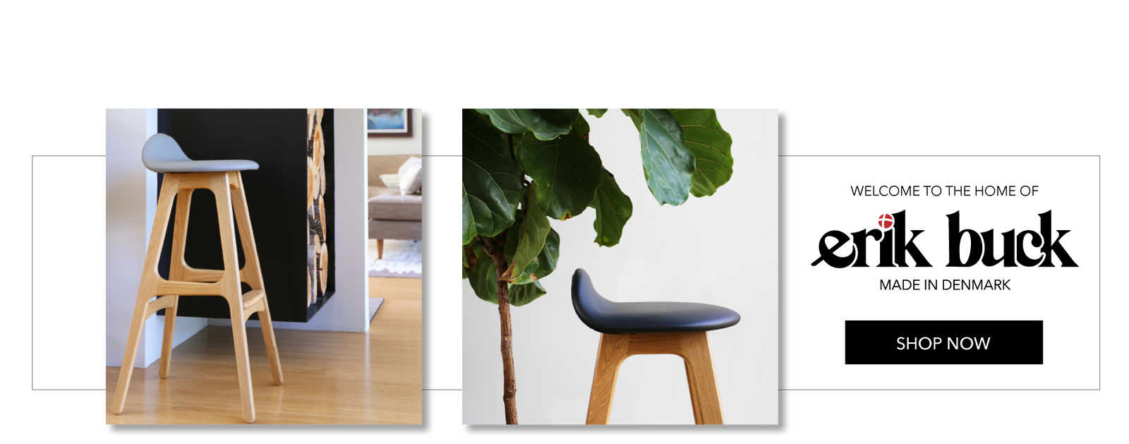 Erik Buck Design Made in Denmark Bar Stools